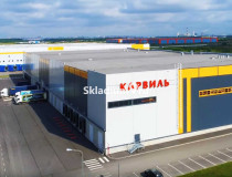 Вид здания. Сухой склад (+18) Склад ЭЛИС Санкт-Петербург, поселок Шушары, Московское шоссе, д 177 к 2 литера ж, 14 160 м2 фото 2